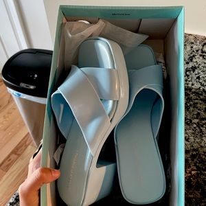 Jeffrey Campbell bubblegum Mules 6 sky NEW IN BOX